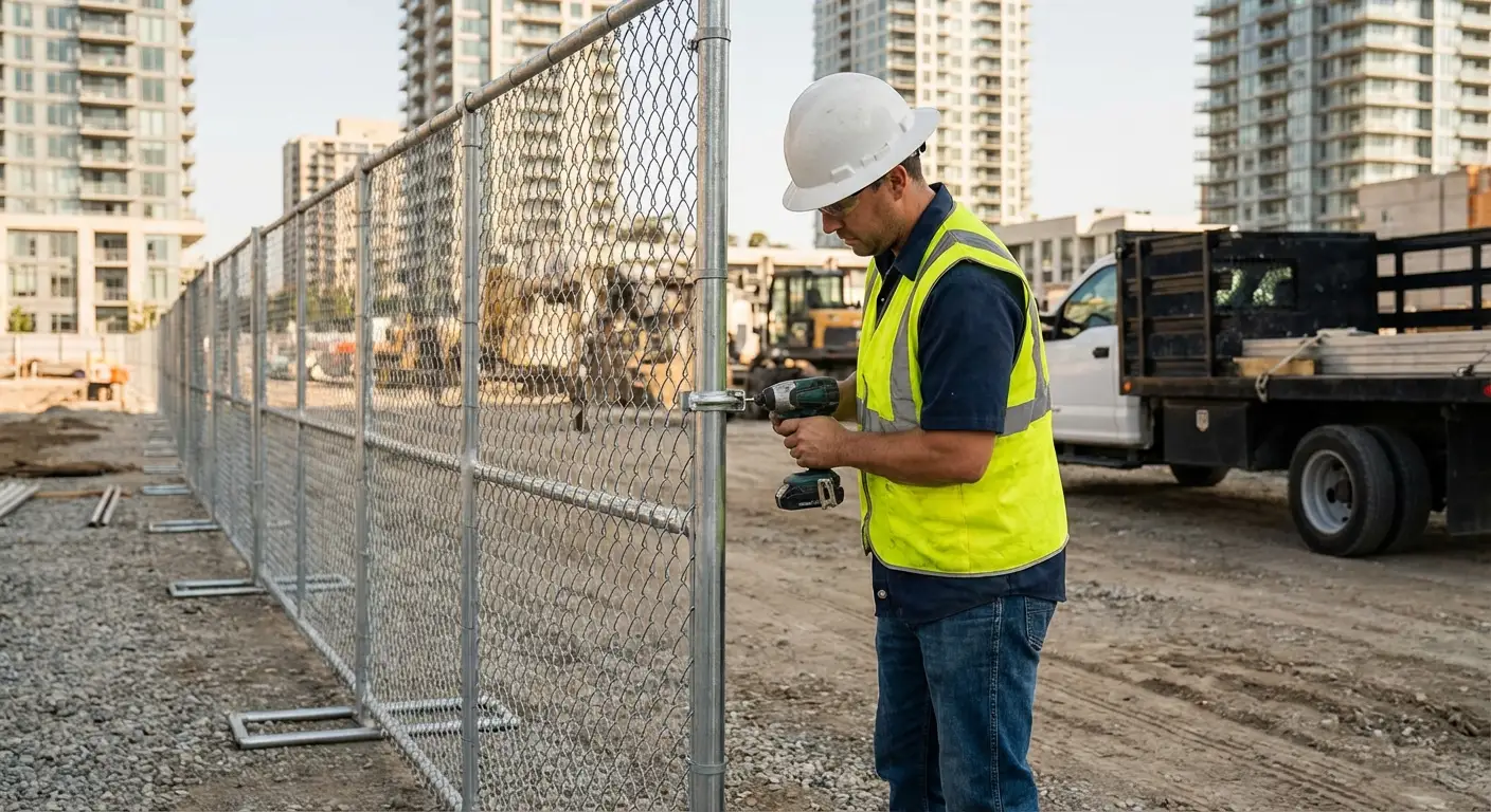 Downtown Madera temporary fencing and site security