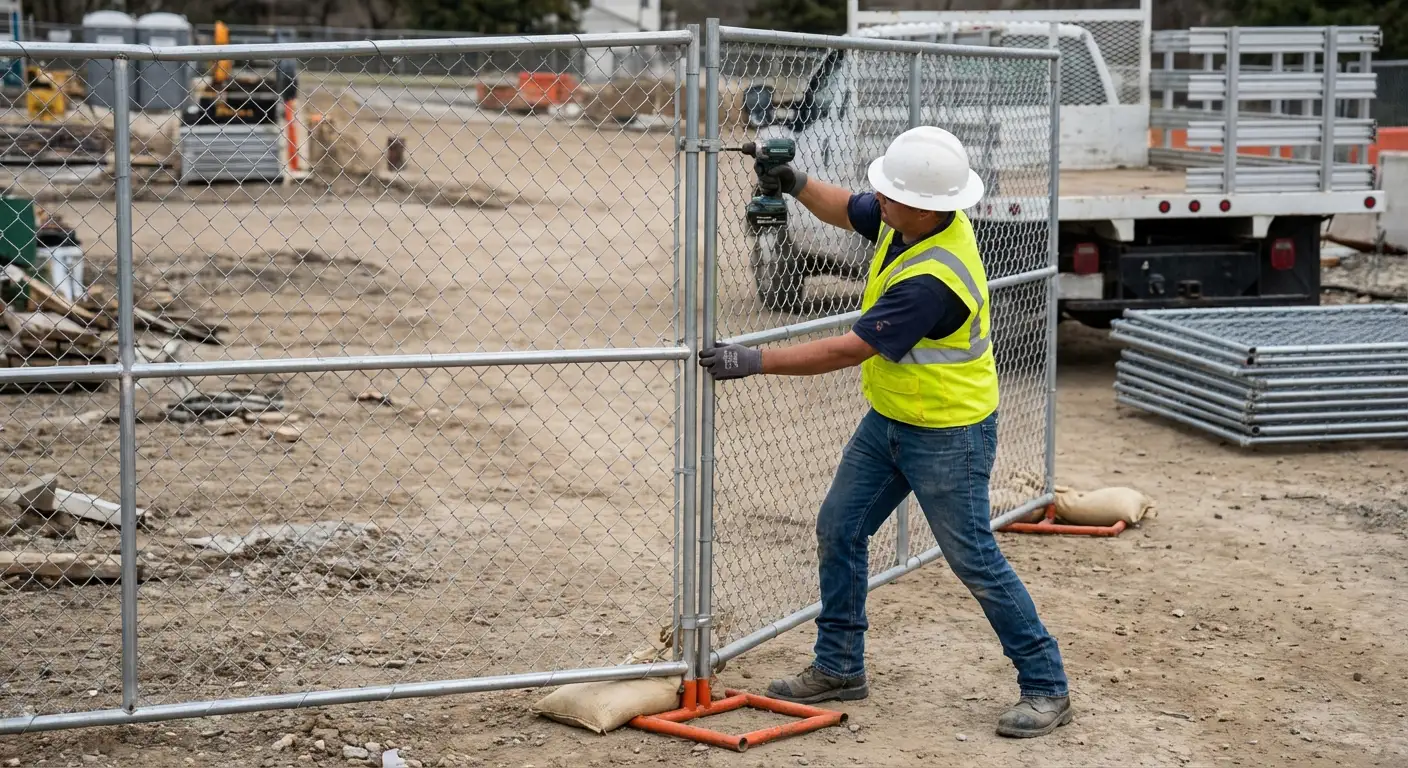 Modular fence reconfiguration system in action in Madera, CA