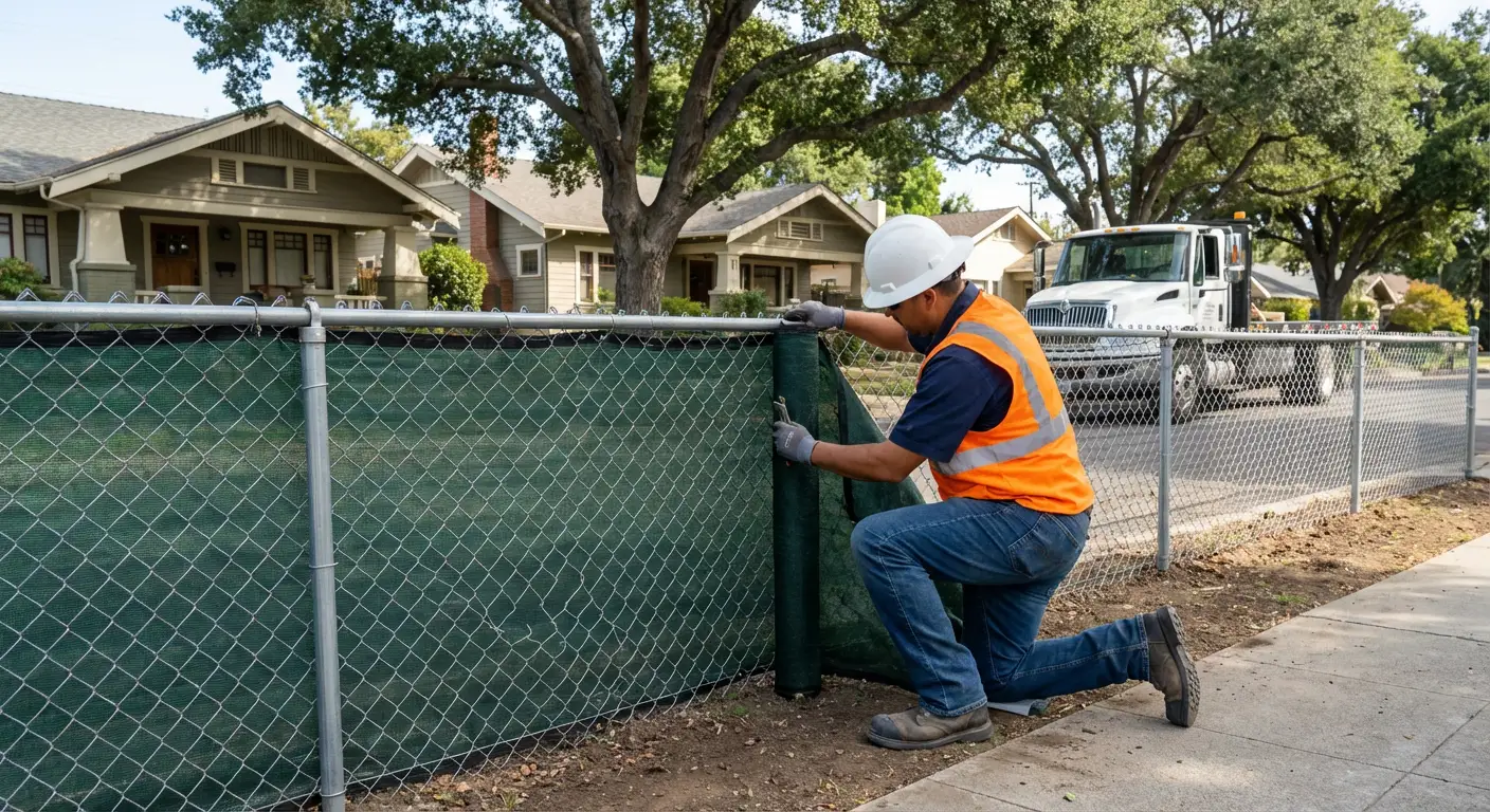 Temporary fence installation in Madera