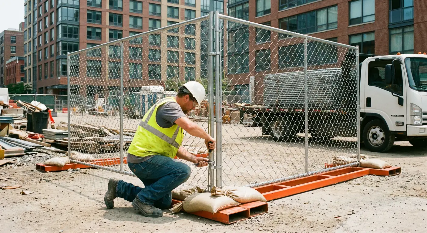 Temporary fence rental services in North Madera