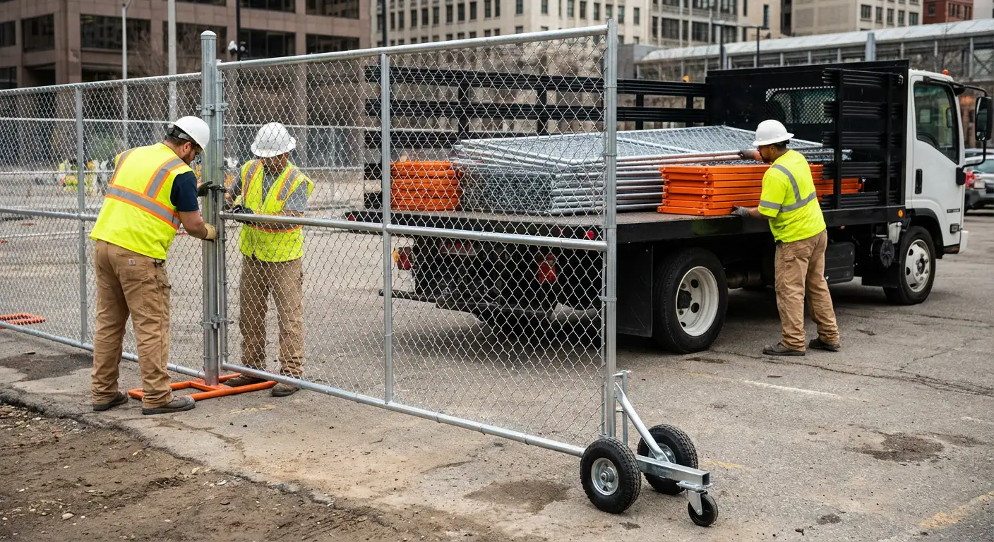 Temporary gate rental installation site in Madera