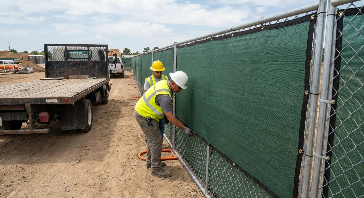 Temporary fence and barricade delivery truck in Madera, CA