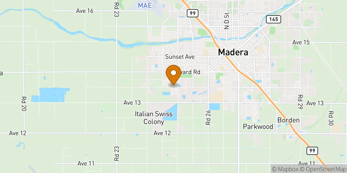 neighborhood map in Madera, CA