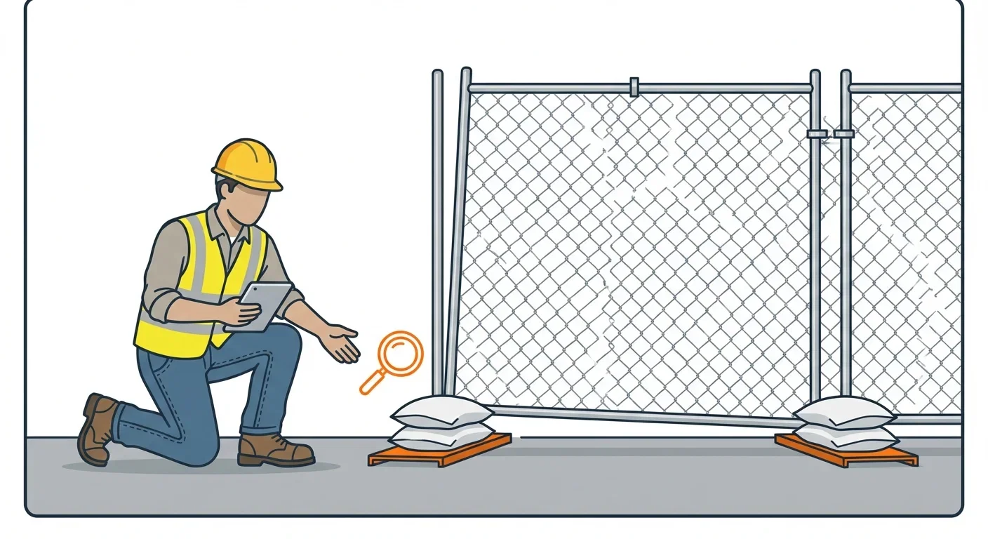 Diagram showing causes of temporary fence instability in Madera, CA
