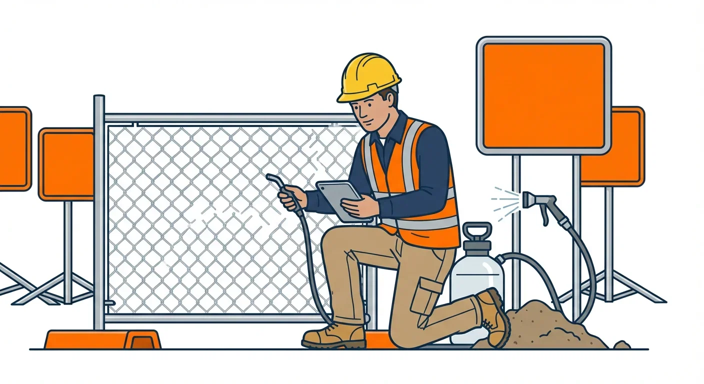 SWPPP Dust Compliance Warning Signs Infographic in Madera, CA